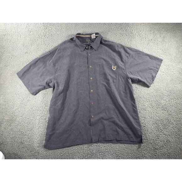Bamboo Cay Shirt Men 2XL Button Upl Short Sleeve Travel Vacation Resort - Picture 1 of 6
